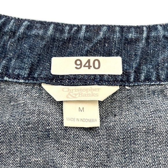 Denim Embroidered Y2K Christmas Vest Size Medium - Picture 8 of 9